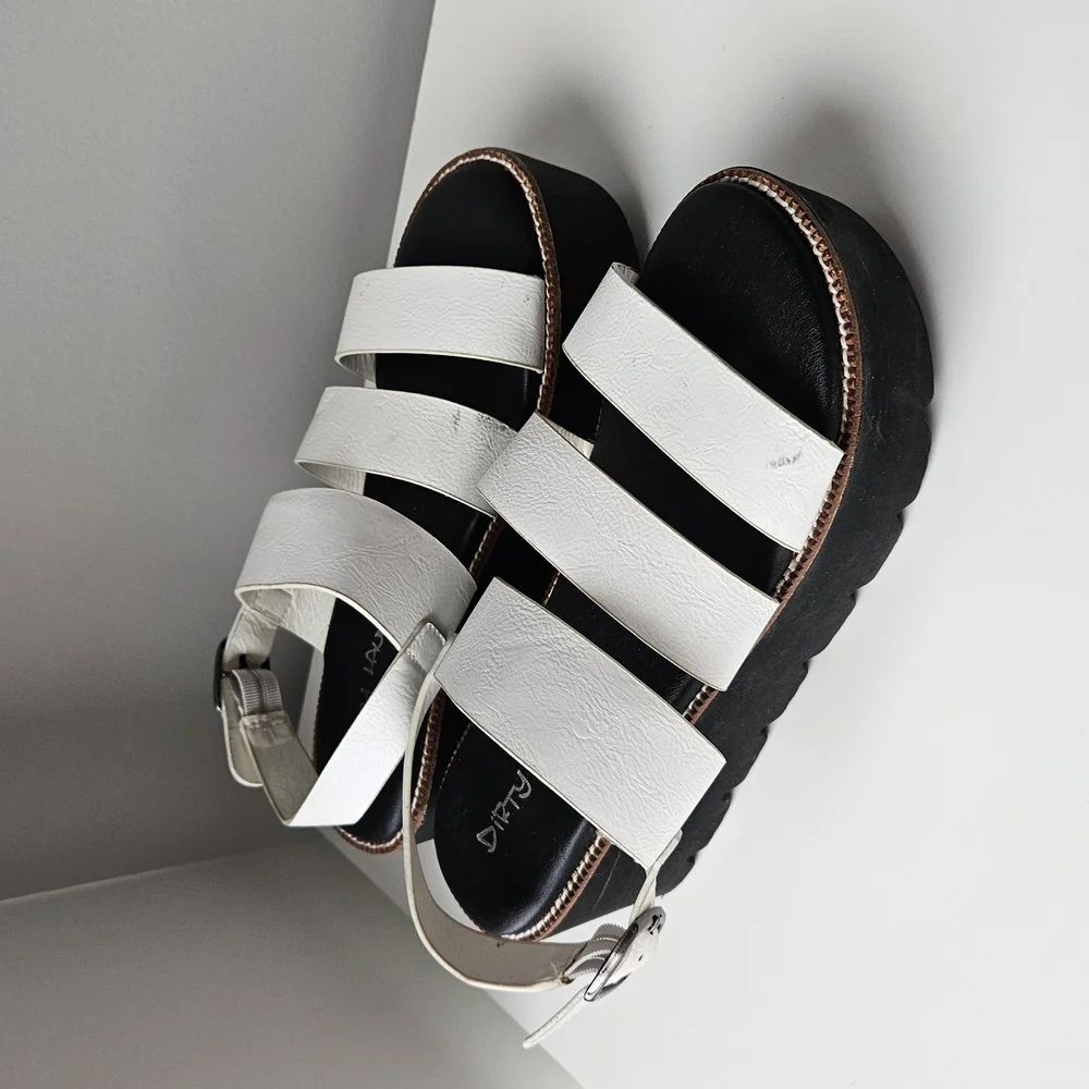 Women's White Platform Sandals - Picture 7 of 7